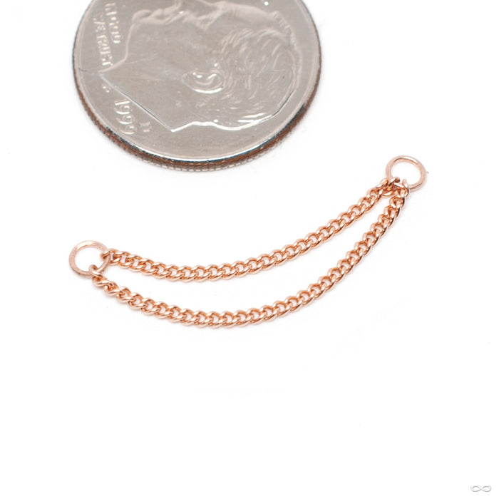 Double Curb Chain in Gold from Hialeah in rose gold