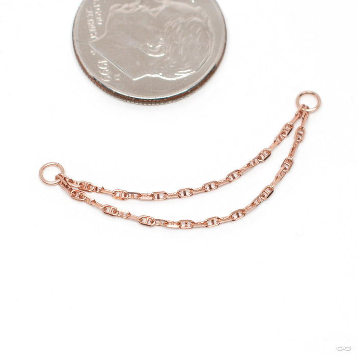 Double Diamond-cut Anchor Chain in Gold from Hialeah in rose gold