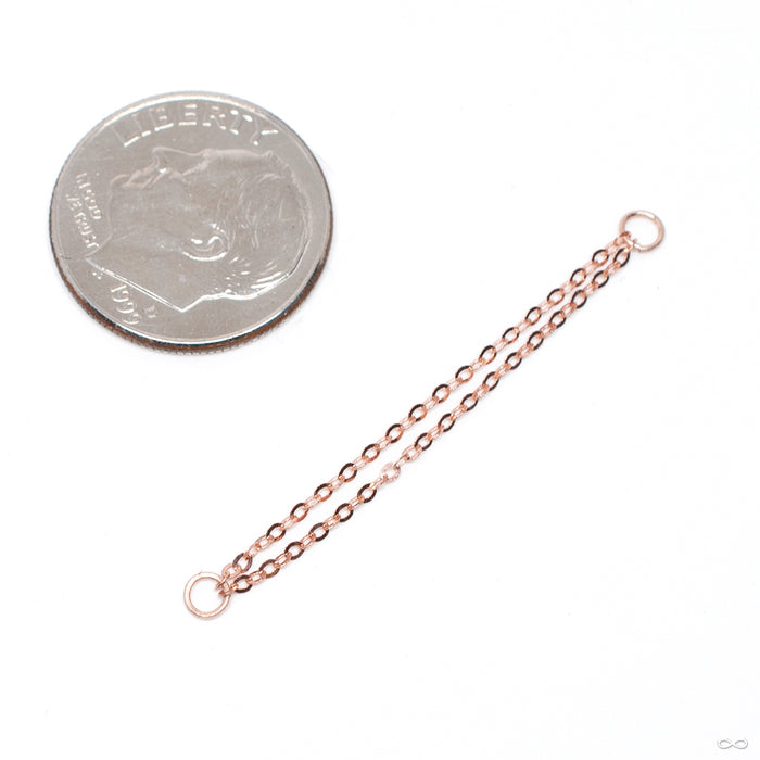 Double Flat Cable Chain in Gold from Hialeah in rose gold