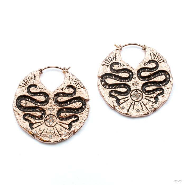 Duality Earrings from Maya Jewelry in rose gold