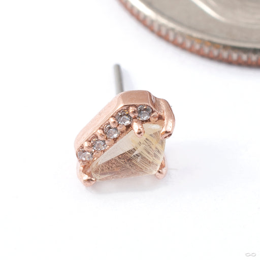 Elevate Press-fit End in Gold from Buddha Jewelry in rose gold