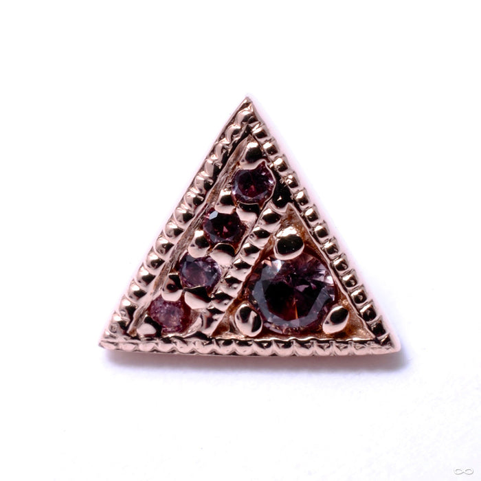 Endymion Triangle Press-fit End in Gold from BVLA with Champagne Sapphires