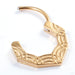 Erte Clicker from Tether Jewelry in yellow gold open detail