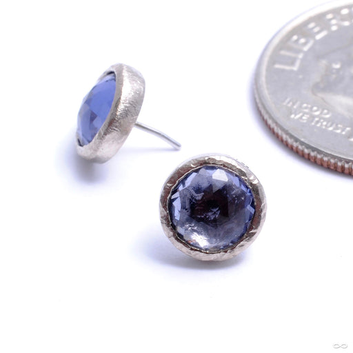 Extra Extra Try Press-fit End in Gold from Pupil Hall with Blue Violet Iolite
