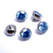Extreme Low Profile Gem Ball Threaded End in Titanium from Industrial Strength with arctic blue