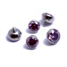 Extreme Low Profile Gem Ball Threaded End in Titanium from Industrial Strength with fancy purple