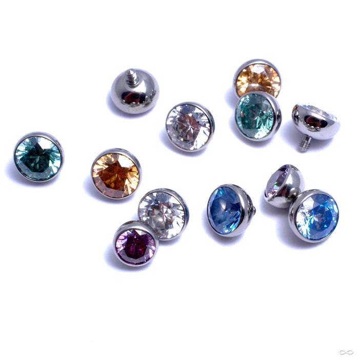 Extreme Low Profile Gem Ball Threaded End in Titanium from Industrial Strength in assorted materials