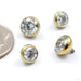 Extreme Low Profile Gem Ball Threaded End in Titanium Anodized Gold from Industrial Strength in assorted sizes