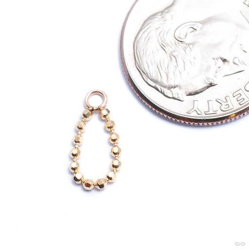 Fancy Drop Charm in Gold from Quetzalli in yellow gold