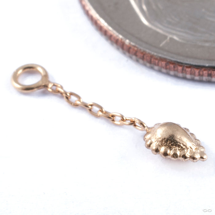 Fat Bottomed Girl Charm with Chain from Regalia in yellow gold