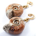 Feral Madagascar Ammonites with Hammered Brass Coils from Diablo Organics