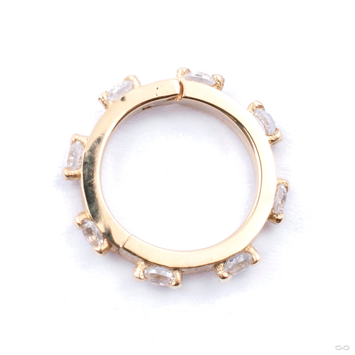Ferris Wheel Clicker in Gold from Pupil Hall in yellow gold with white sapphires