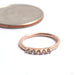 Five Stone Outward-facing Seam Ring in Gold from Kiwi Diamond in rose gold with clear CZ