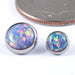 Flat Back Faux-pal Cabochon Threaded End in Titanium from Industrial Strength with lavender opal