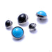 Flat Back Stone Cabochon Threaded End in Titanium from Industrial Strength in assorted materials