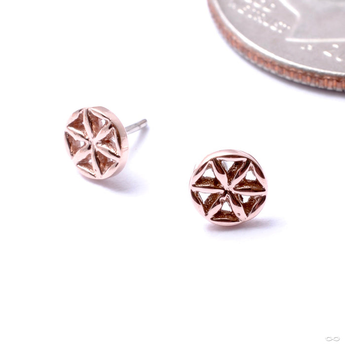 Flower of Life Press-fit End in Gold from BVLA in rose gold
