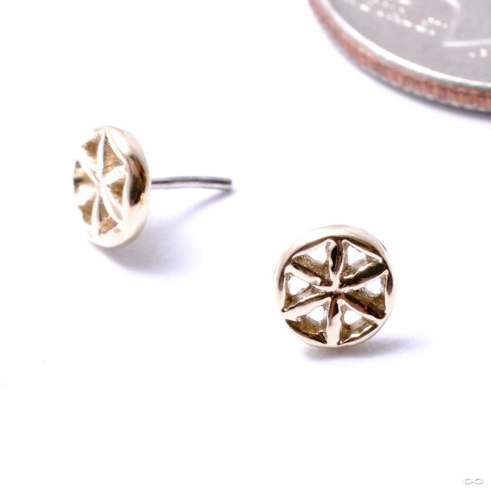 Flower of Life Press-fit End in Gold from BVLA in yellow gold