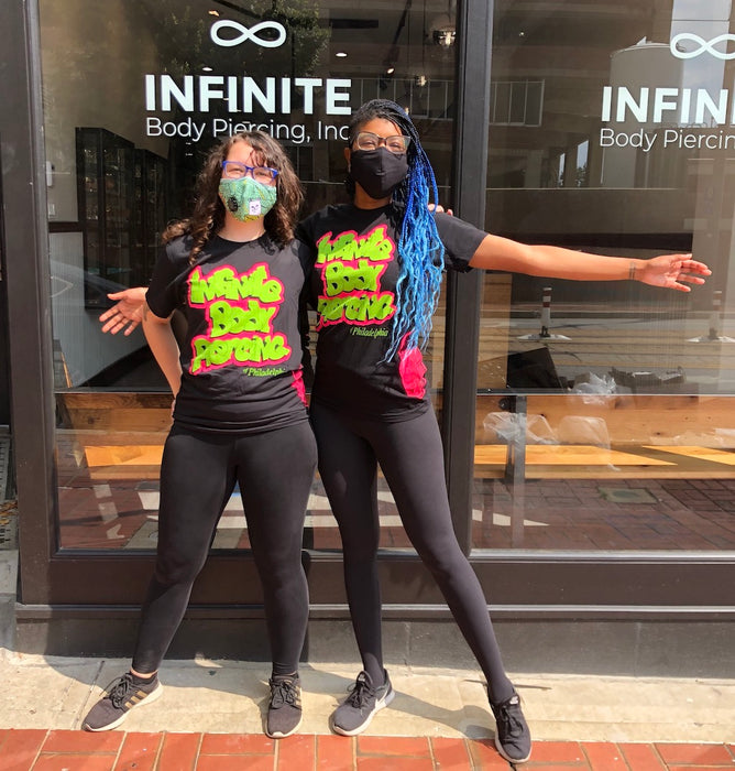 Fresh Infinite T-shirt modeled by Caitlin & Kookie
