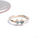 Gala Fixed Bead Ring in Gold from Quetzalli with sky blue topaz