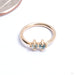 Gala Fixed Bead Ring in Gold from Quetzalli with sky blue topaz