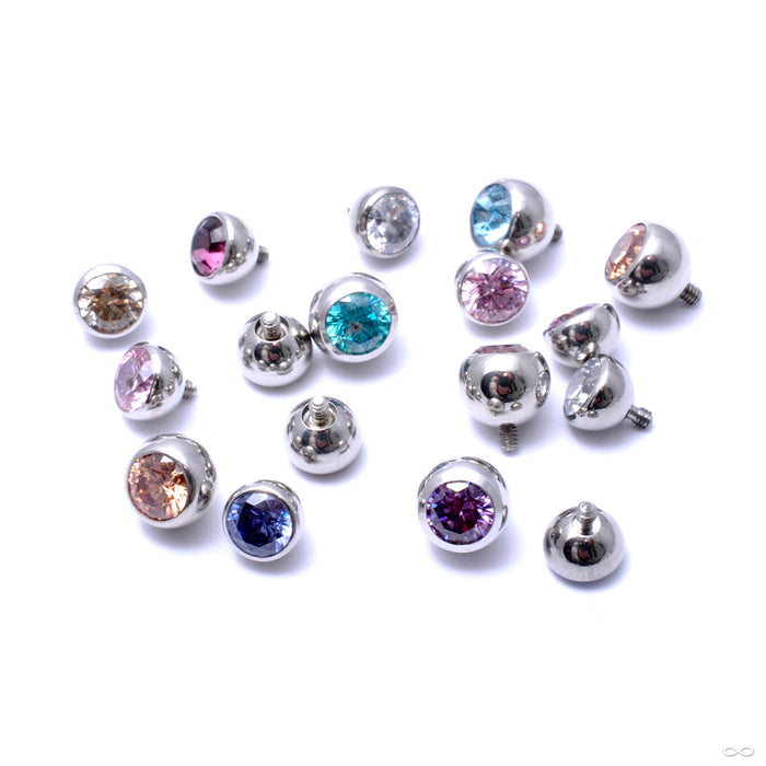 Gem Ball Threaded End in Stainless Steel from Industrial Strength in assorted materials