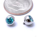 Gem Ball Threaded End in Stainless Steel from Industrial Strength with mint
