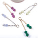 Gem Bead Duo Charm with Bead Chain in Gold from SO Fine Jewelry in varioys colors and materials