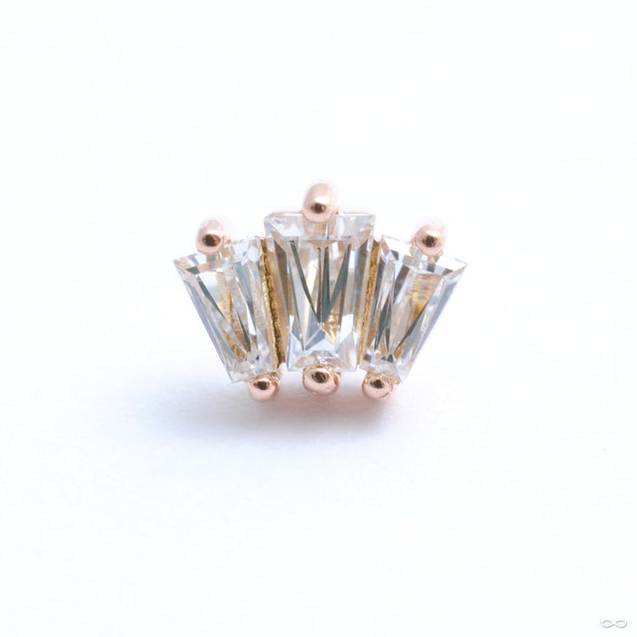 Gemma Press-fit End in Gold from Buddha Jewelry with clear CZ