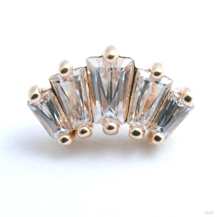 Gemma Press-fit End in Gold from Buddha Jewelry with clear CZ