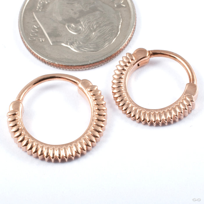 Giger Clicker from Tether Jewelry in various sizes in rose gold