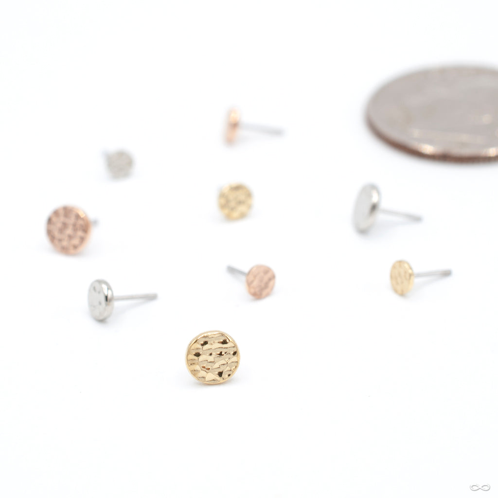 2mm Hammered Disc Threadless End – So Gold Studios