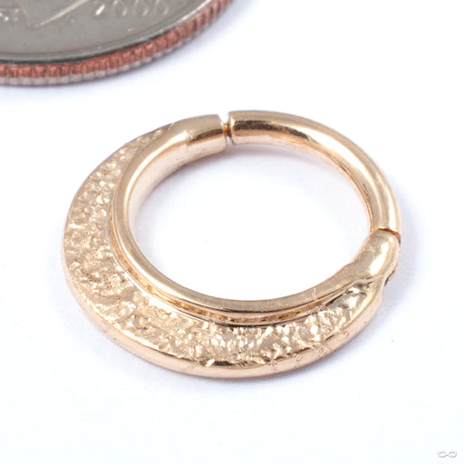 Hammered Shield Clicker in Gold from Sacred Symbols in yellow gold