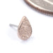 Hammered Teardrop Press-fit End in Gold from Sacred Symbols in white gold