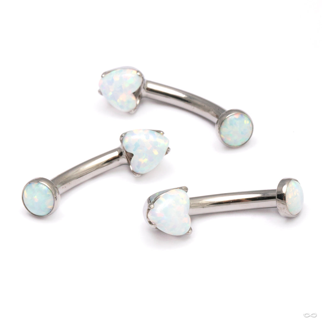 Anatometal - Heart Curved Barbell in Titanium from Anatometal - Infinite  Body Piercing, Inc.