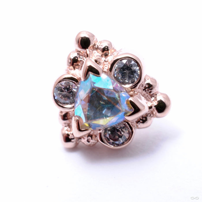 Helana Press-fit End in Gold from BVLA with mercury mist topaz & clear CZ