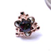 Helana Press-fit End in Gold from BVLA with Mystic Topaz & Marcasite