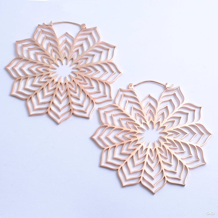 Houdini Earrings from Maya Jewelry in rose-gold-plated copper
