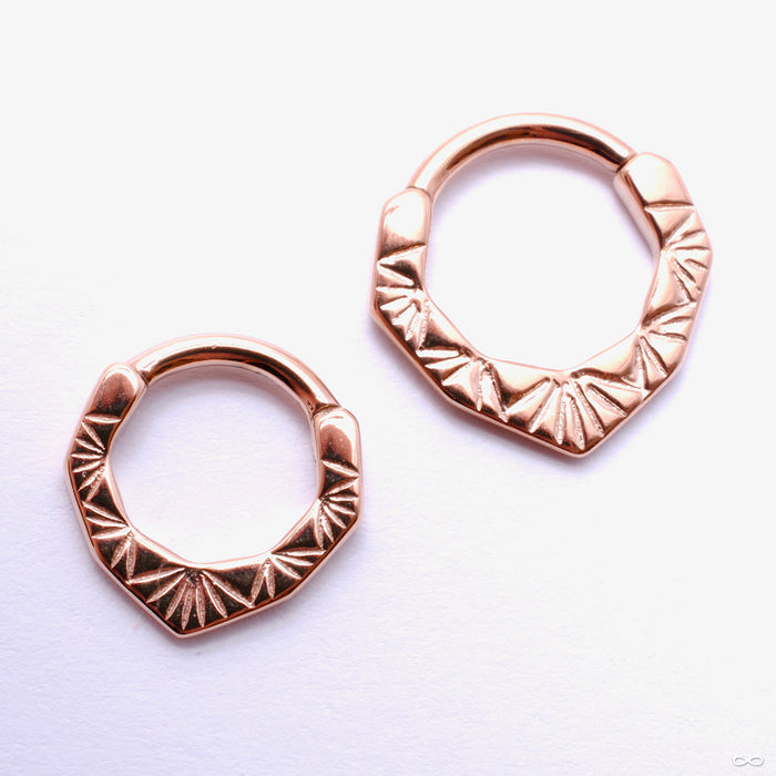 Janus Clicker from Tether Jewelry in rose gold