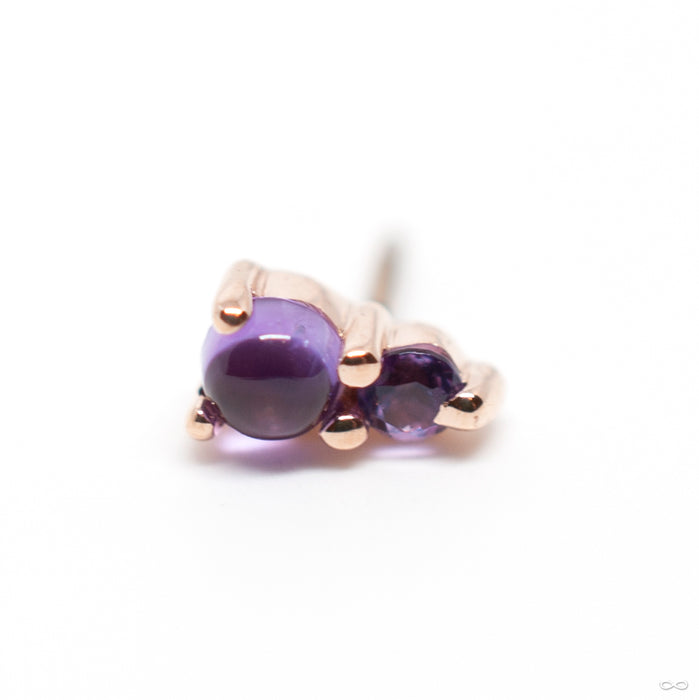 Jeanie 2 Press-fit End in Gold from BVLA with amethyst