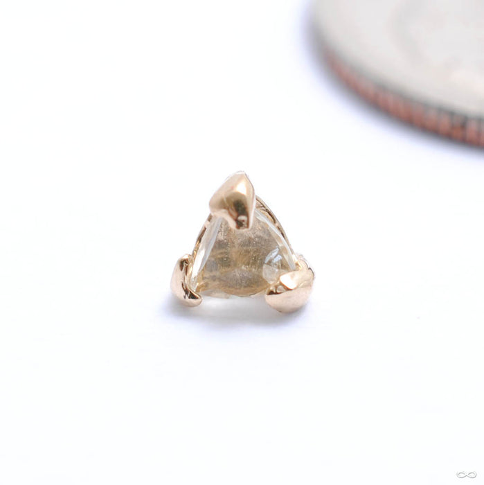 Kinda Sorta Press-fit End in Gold from Pupil Hall with lemon quartz