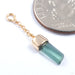 Kiss Me Charm in Gold from Quetzalli in yellow gold with green tourmaline