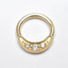 Lacey Seam Ring in Gold from BVLA with Clear CZ
