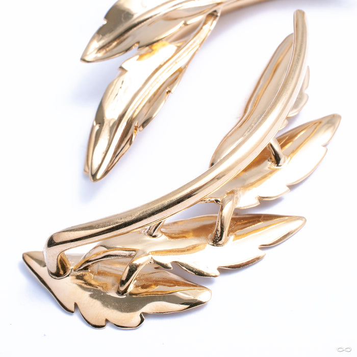 Laurel Weights from Tawapa in yellow-gold-plated brass