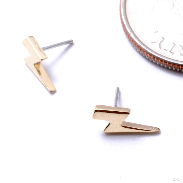 Lightning Bolt Press-fit End in Gold from Anatometal in yellow gold