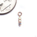 Linear Tri Prong Charm in Gold from BVLA with mercury mist topaz