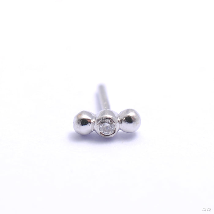 Little Secret 3 Bead Press-fit End in Gold from Pupil Hall in white gold
