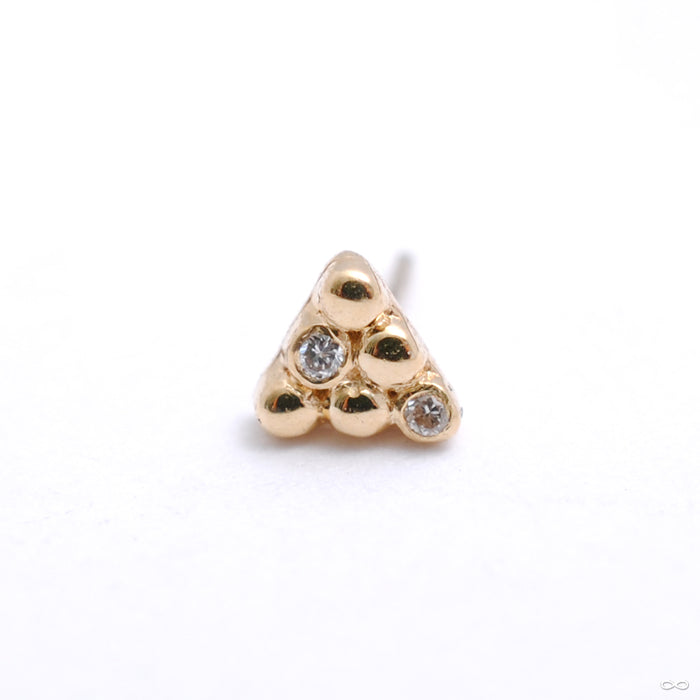 Little Secret 6 Bead Press-fit End in Gold from Pupil Hall in yellow gold
