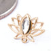 Lotus Press-fit End in Gold from Auris Jewellery in yellow gold with cz