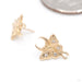 Luna Moth Press-fit End in Gold from Junipurr Jewelry in yellow gold with clear CZ