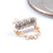 Major with Chain Press-fit End in Gold from Pupil Hall in yellow gold with white sapphires